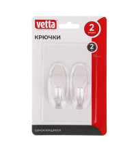Крючки самоклеящиеся 2шт VETTA полукруглые, прозрачные