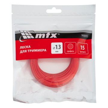 Леска для триммера 1,3 мм 15 м Круглая MTX