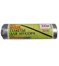 Мешки для мусора 30л 20шт Biq House Эконом