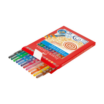 Карандаши восковые Faber-Castell, 12цв., выкручивающийся стержень