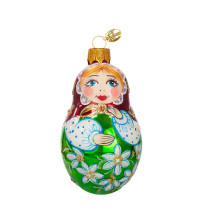 Игрушка елочная 'Расписная матрешка', в подарочной упаковке h-9,5 см