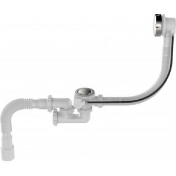 Сифон для ванны Aquant V312-5-MR 40х40/50 регулируемый с переливом полуавтоматом