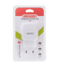 Зарядное устройство (адаптер) 220V 18W USB*2 (QC) SKYWAY белый