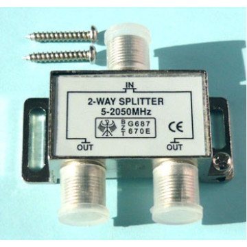 ТВ сплиттер VIDEO SPLITTER 2 way 5-2050 МГц, CN-7071В 254-122