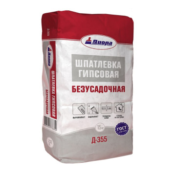 Шпатлевка Диола Д-355 15кг гипсовая безусадочная