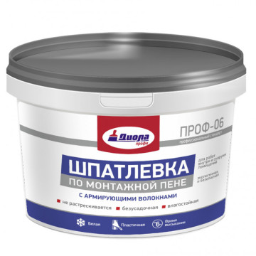 Шпатлевка Диола Проф-06 1,5кг по монтажной пене