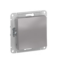 Выключатель 1 кл. Systeme Electric AtlasDesign с/у алюм. (пл.осн.) ATN000311
