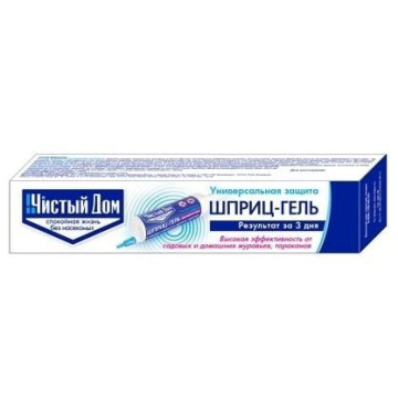 Гель-шприц 20мл Чистый дом от тараканов и муравьев (фипронил) 02-303