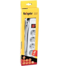 Сетевой фильтр Navigator 71861 NSP-05-180-ESC-3х0.75 сет фильтр, 5 гн 1.8м