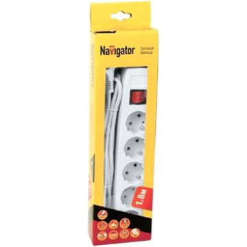 Сетевой фильтр Navigator 71861 NSP-05-180-ESC-3х0.75 сет фильтр, 5 гн 1.8м