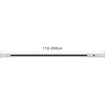 Карниз для ванной 110-200см(сталь,телескоп)хром,SS201/HB74901/Haiba
