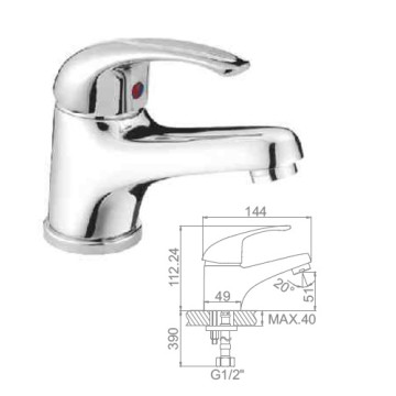 Смеситель Ledeme L1029-B для умывальника