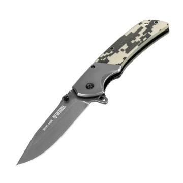 Нож складной Denzel многоцелевой, системы Liner-Lock, с накладкой G10, на классической рукоятке